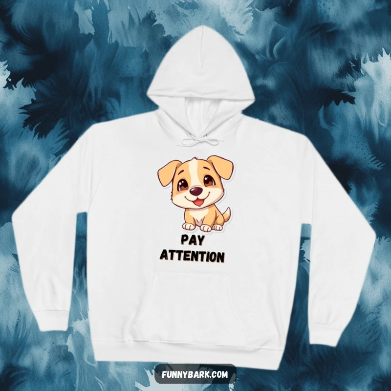 Funny Dog Hoodie showcasing a cute dog tilting its head inquisitively, offering warmth and a dose of humor, excellent gift idea.