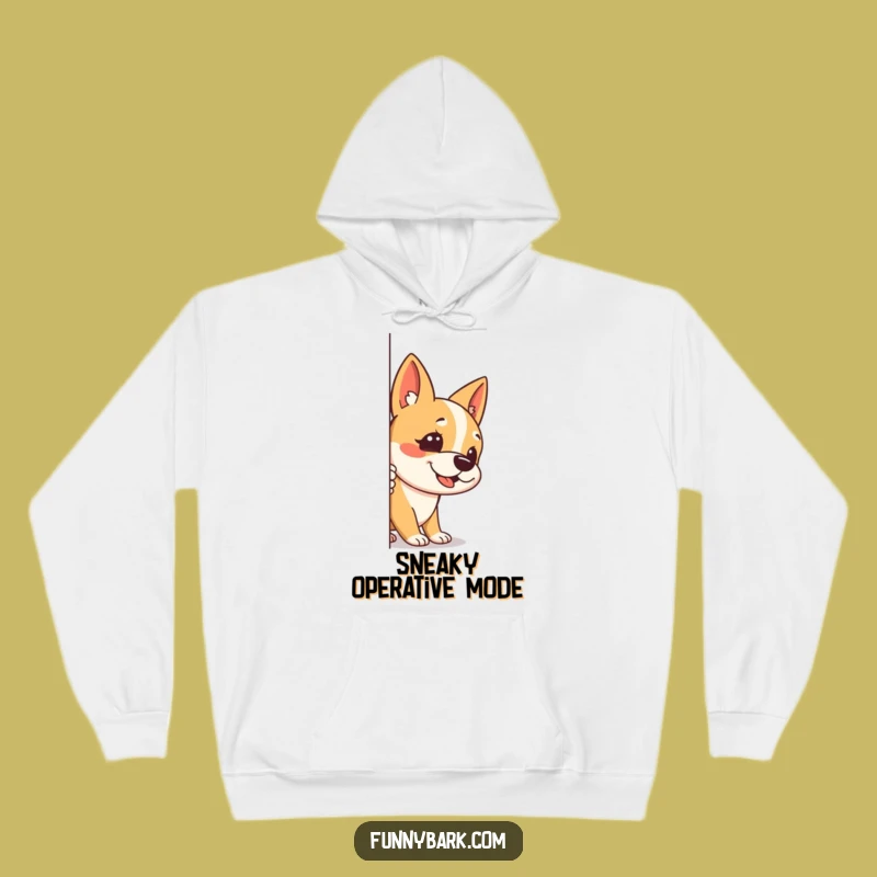 Cozy Funny Stealth Dog Hoodie: Peek-a-Bark Sweatshirt - Warm & Hilarious Gift