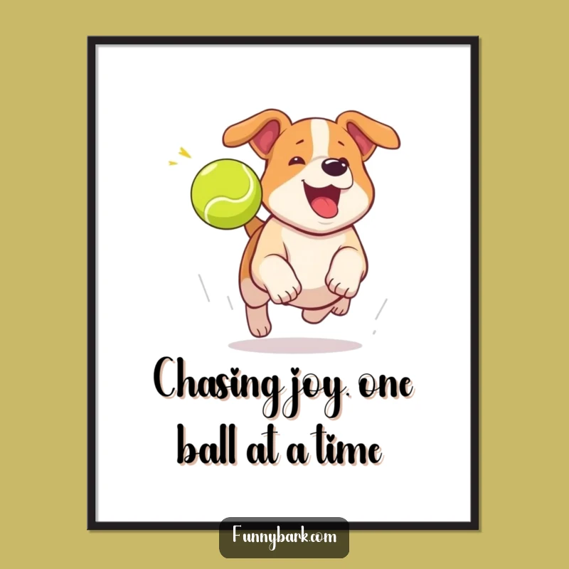Free Printable Dog Wall Art: Energetic Chase Downloadable Decor