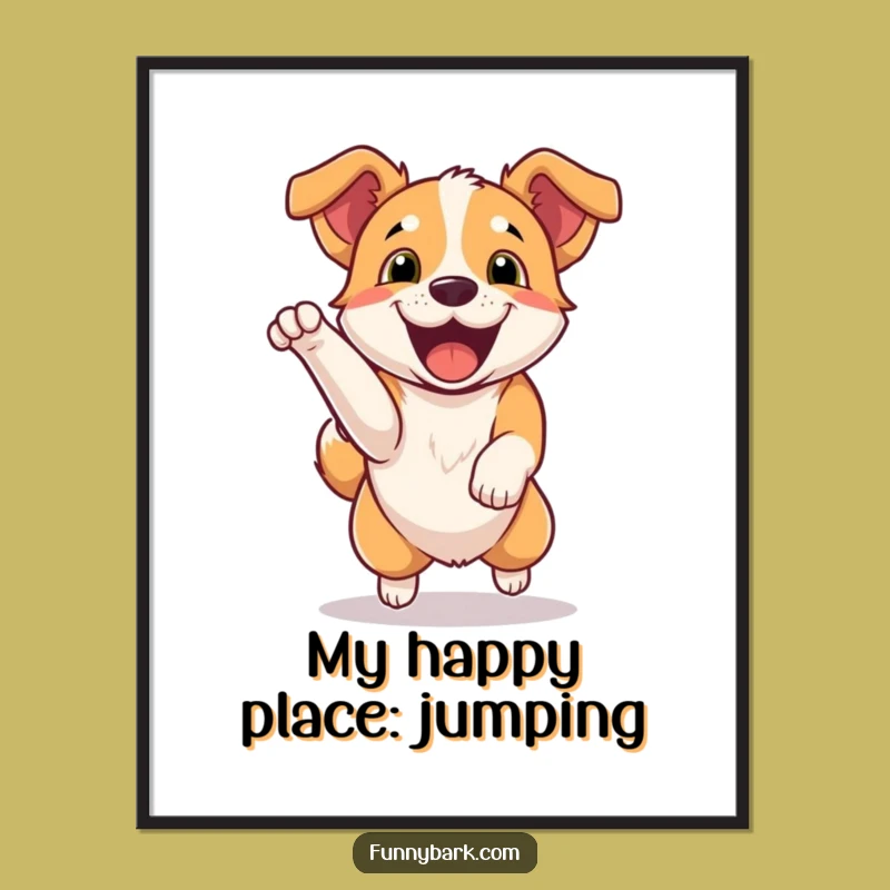 Free Printable Dog Wall Art: Excited Barking Pup, Fun Downloadable Art for Your Space!