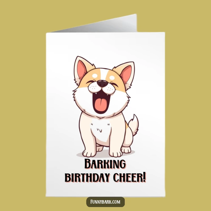 Free Printable Birthday Card: Barking Dog, Loud Wishes, Downloadable Gift