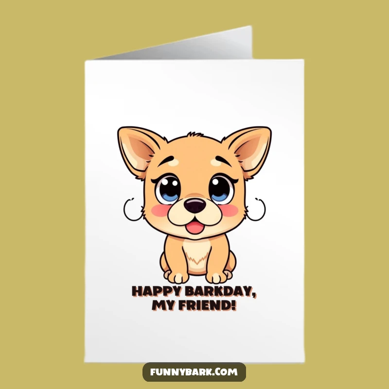 Free Printable Birthday Card: Funny Dog Proclaiming Wishes - Downloadable Gift