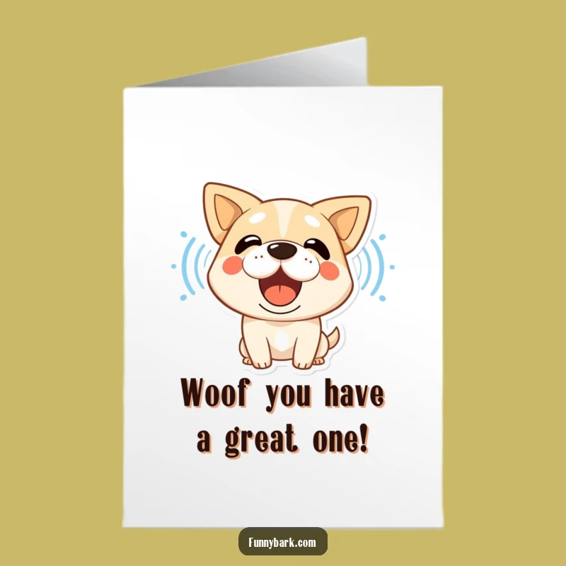 Free Printable Birthday Card: Barking Dog Birthday Howl Gift