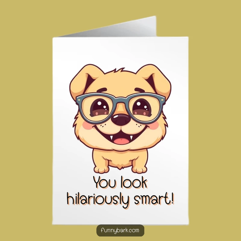 Free Printable Congrats Card: Goofy Dog Smiles, Wacky Downloadable Cheers