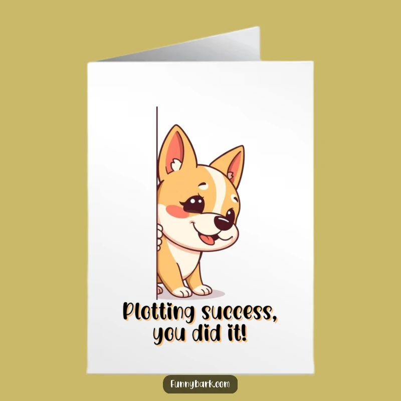 Free Printable Congrats Card: Sneaky Bark Dog, Humorous Downloadable Gift!