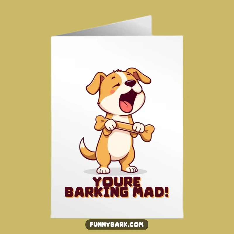 Free Printable Dog Barking Congratulations Card: A Bone-Appetit Gift