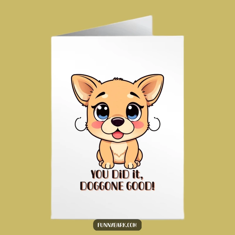 Free Printable Congrats Card: Funny Dog Proclaiming Success - Funny Downloadable Gift