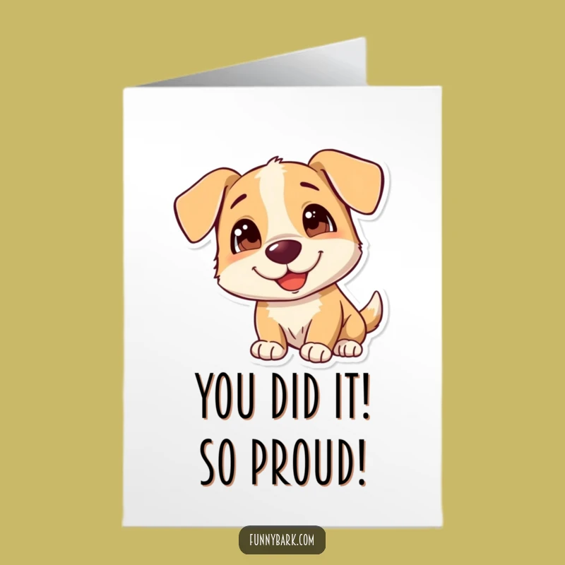 Free Printable Dog Congrats Card: Curious Pup Downloadable Gift for Big News!