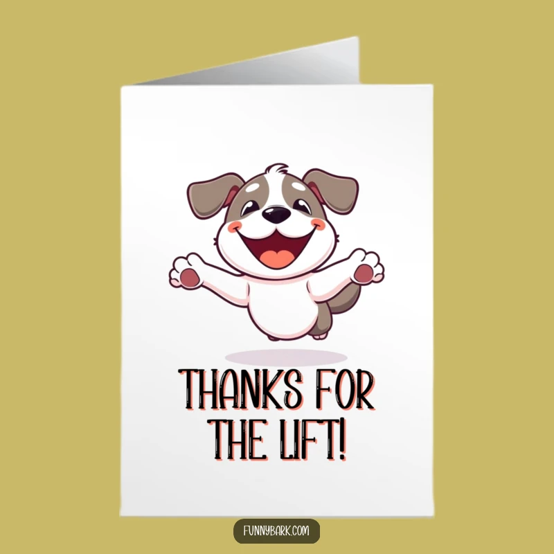 Free Printable Dog Thank You Card: Leaping Thanks Download