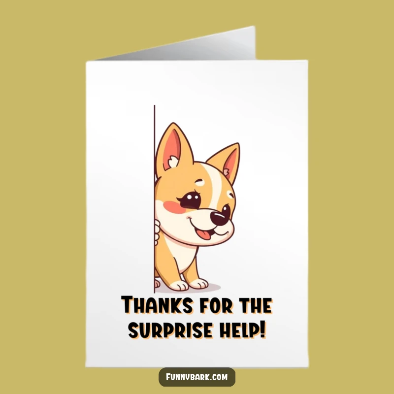 Free Printable Thank You Card: Sneaky Bark Dog Thanks, Downloadable Humor Gift!