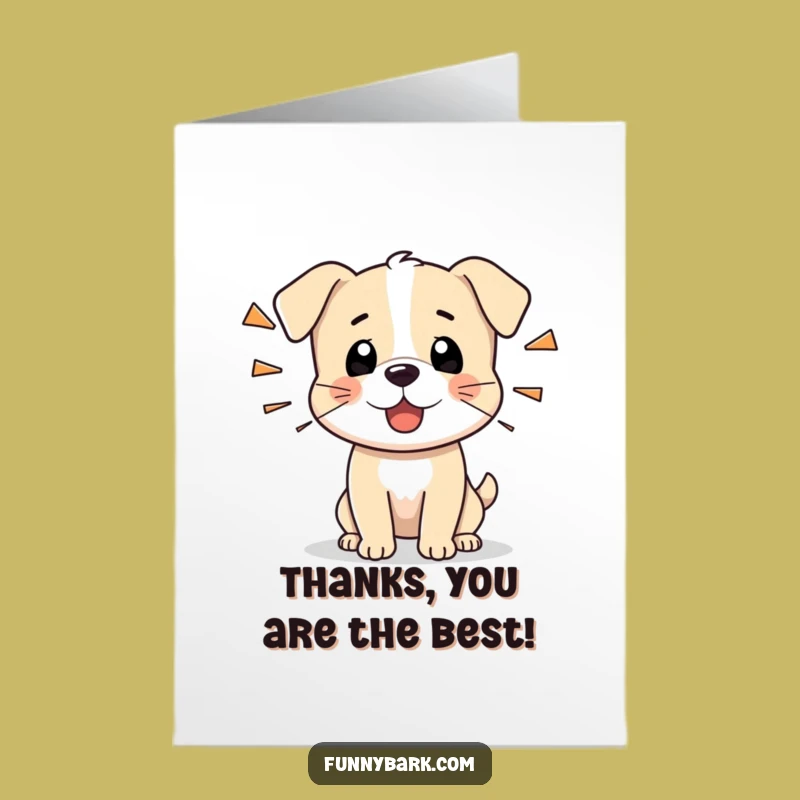 Free Printable Thank You Card: Tiny Dog Barks Gratefulness Downloadable Gift