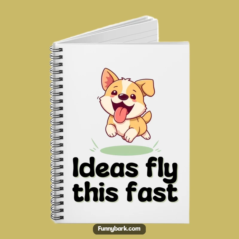 Funny Dog Frisbee Notebook - Joyful Pup Journal Outdoor Ideas Gift