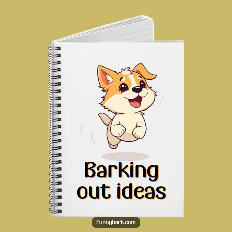 Funny Dog Running Notebook: Barking Character Journal, Creative Gift