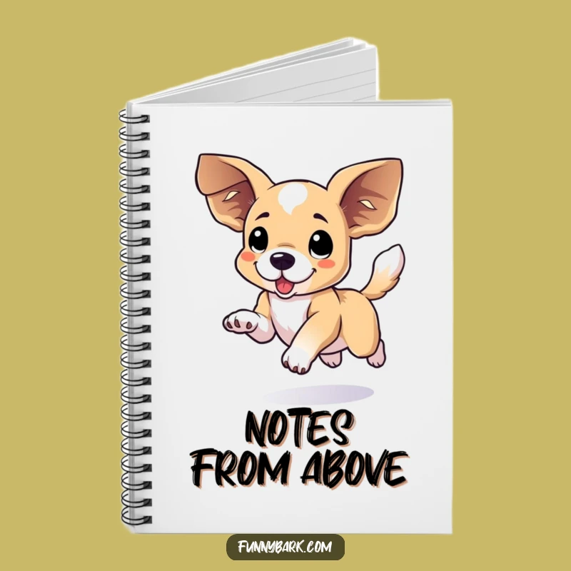 Funny Floppy Eared Dog Leap Notebook: Jot Down Adventures with Hilarious Pup Energy, Gift!