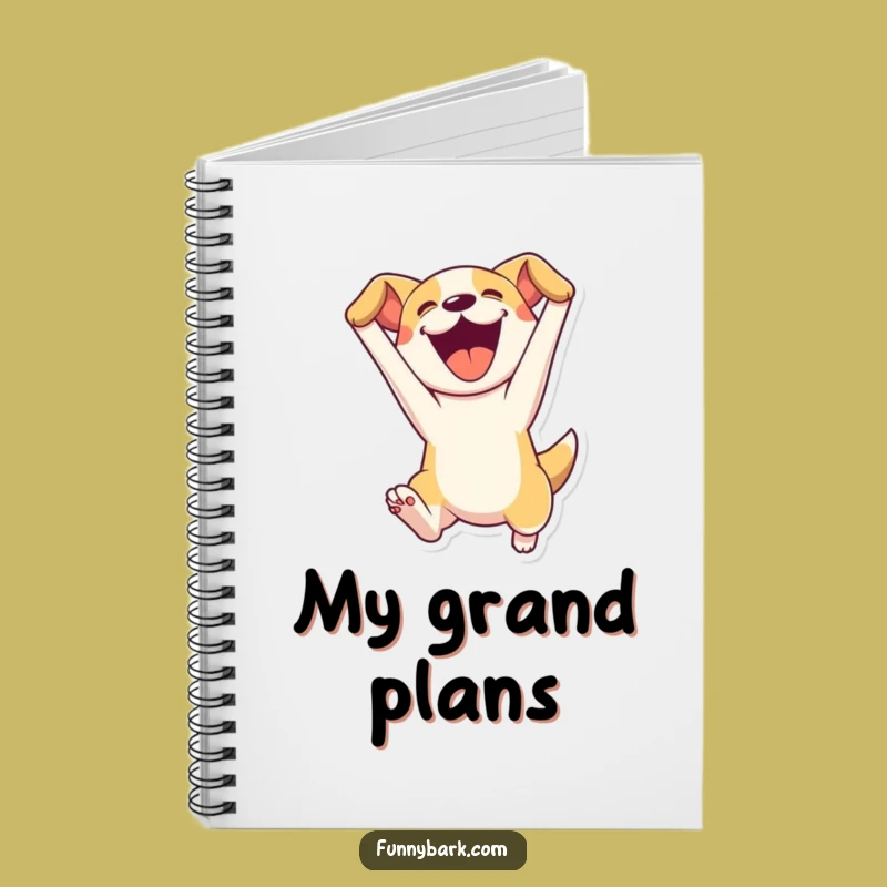 Funny Leaping Dog Notebook - Jot Down Ideas With Energetic Canine Flair