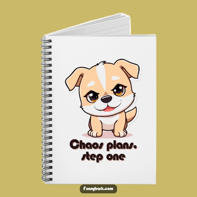 Funny Mischief Dog Journal - Pouncing Pup Notes, Amazing Funny Gift!