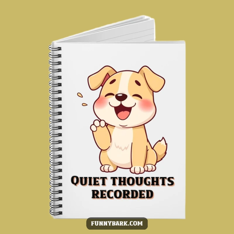 Funny Muffled Bark Dog Paw Notebook: Jot Down Secret Ideas