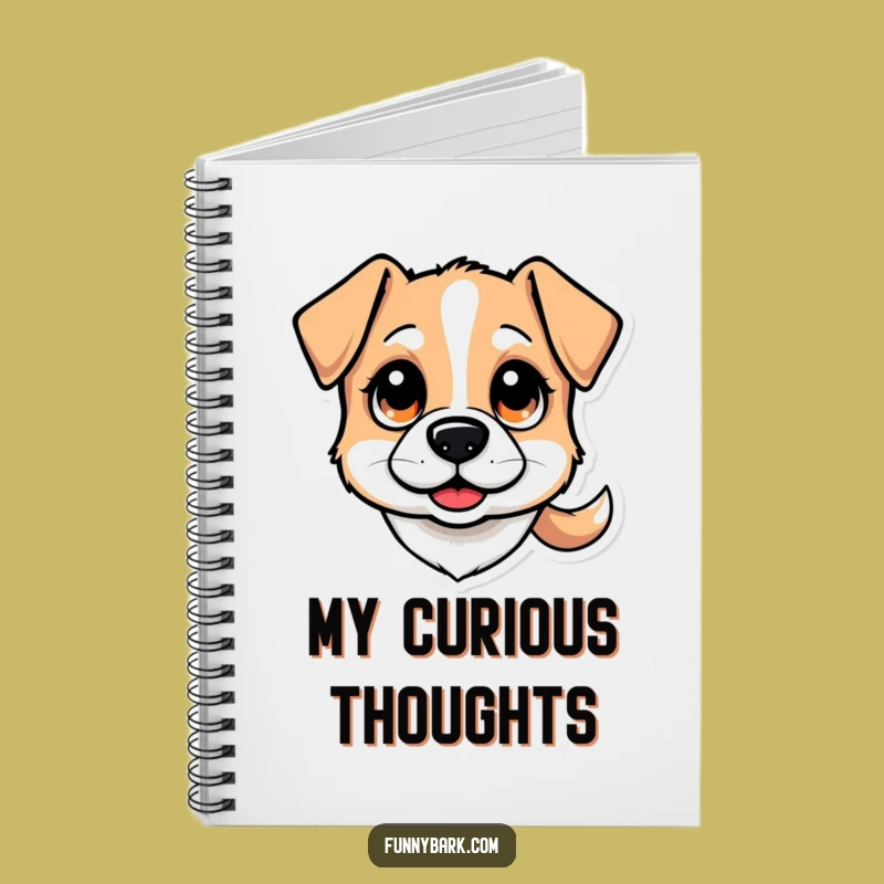 Funny Dog Head Notebook - Jot Down Curious Thoughts!