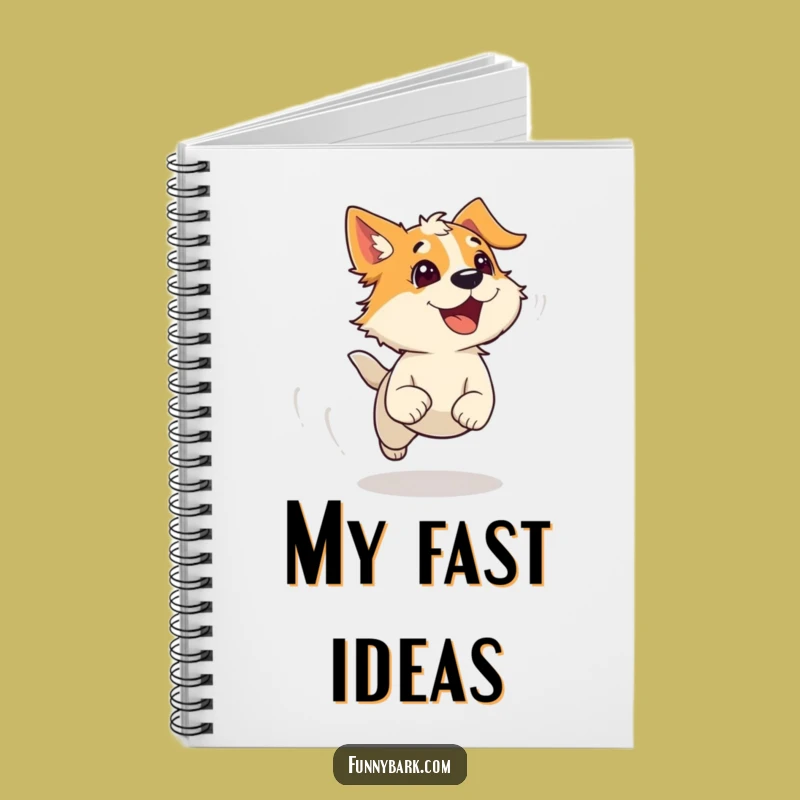 Funny Running Dog Notebook: Windy Bark Journal - Hilarious Gift for Ideas