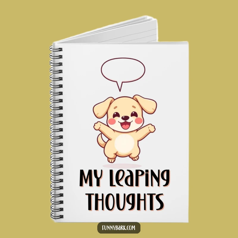 Funny Dog Leap Notebook: Jot Down Ideas with Pup-tastic Style