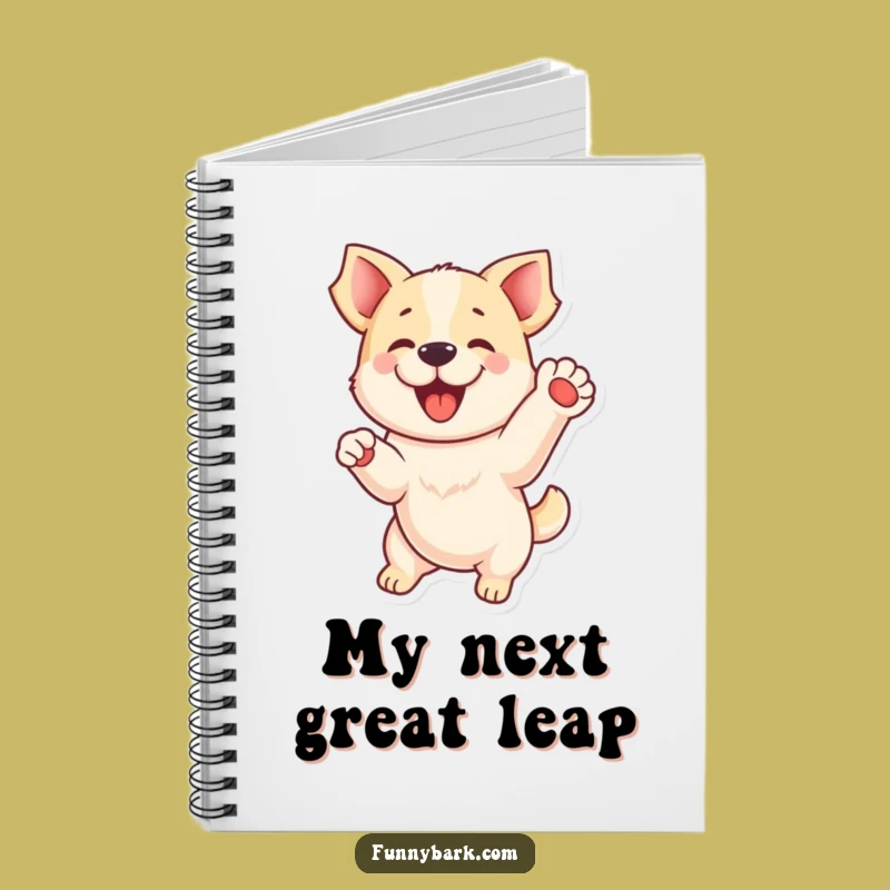Funny Playful Dog Notebook - Jot Down Jumping Ideas!