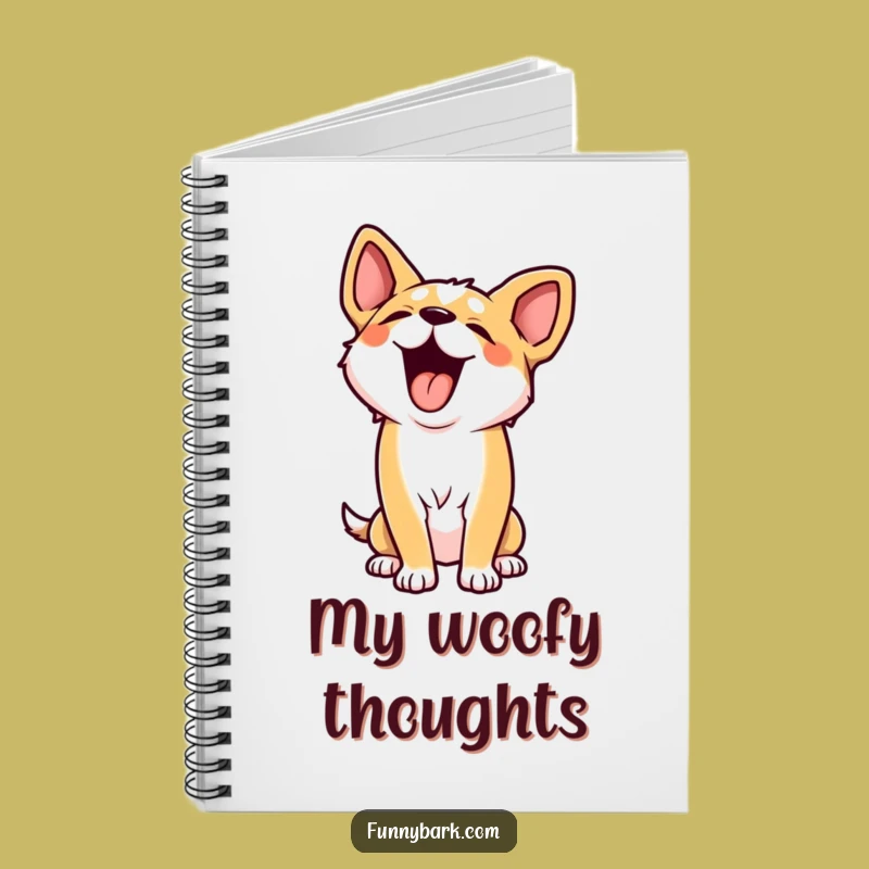 Funny Howling Dog Notebook - Jot Down Ideas With Joyful Canine Inspiration