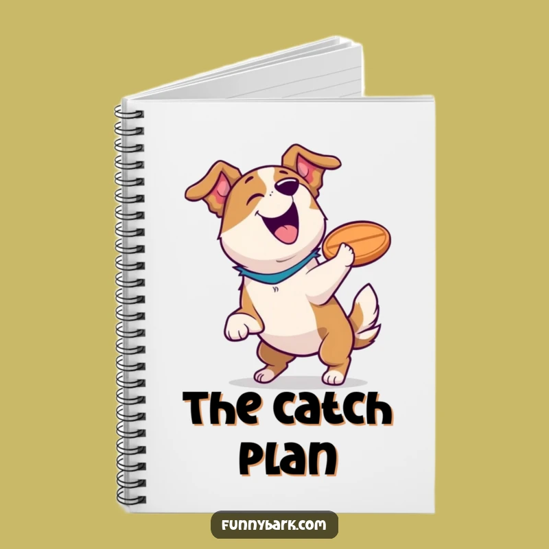 Funny Dog's Frisbee Triumph Notebook: Jot Down Laughs & Ideas Gift