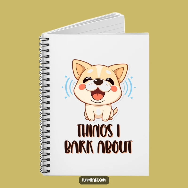 Funny Dog Barking Sound Waves Notebook - Jot Down Ideas with Canine Flair