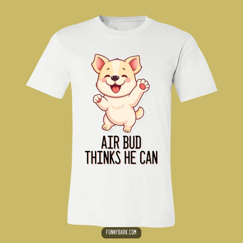Funny Playful Dog T-Shirt - Pawsitively Jumping Fun!
