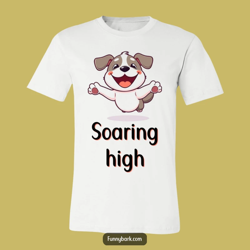 Funny Dog Leaping T-Shirt: Wear Your Enthusiasm, Great Gift for Playful Pups