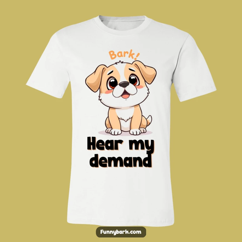 Funny Dog Pondering Tee: 'Bark Bark' Expectant Pup Shirt - Ultimate Funny Dog Gift