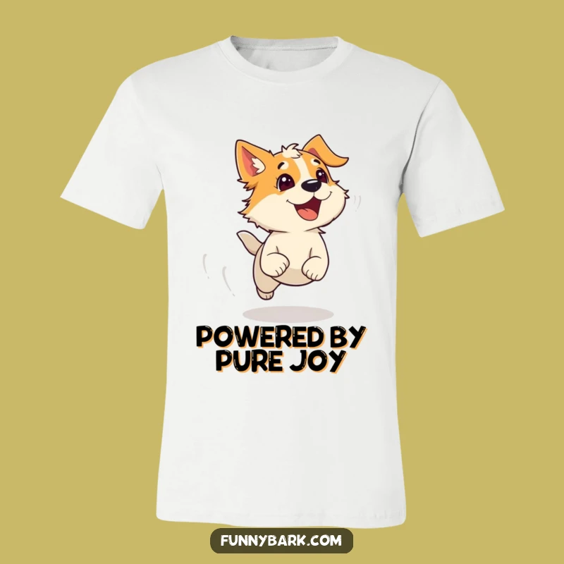 Funny Dog Running T-Shirt: Barking Character Tee, Active Gift