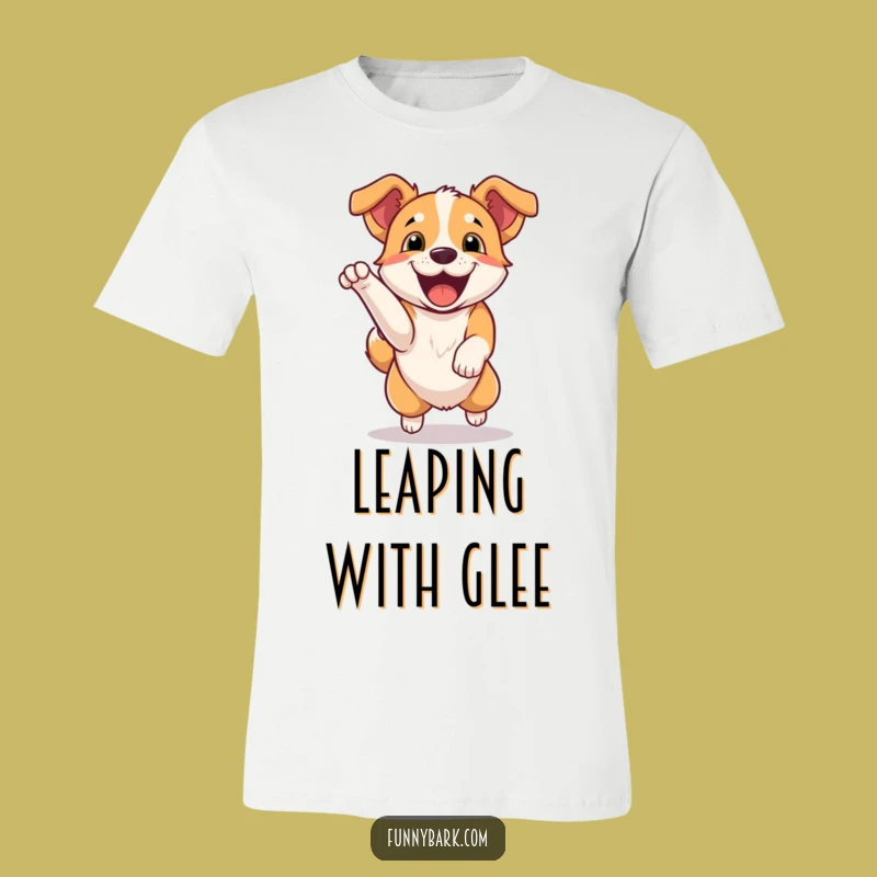 Funny Dog Jumping T-Shirt: Unleash Your Energetic Spirit, Great Humorous Gift Idea!