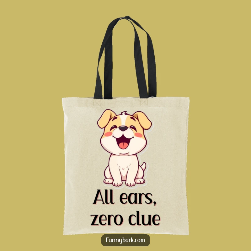 Funny Curious Dog Tote Bag: Carry Your Curiosity!