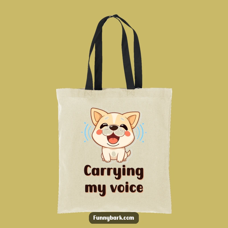 Funny Dog Barking Sound Waves Tote Bag - Carry Your Canine Enthusiasm