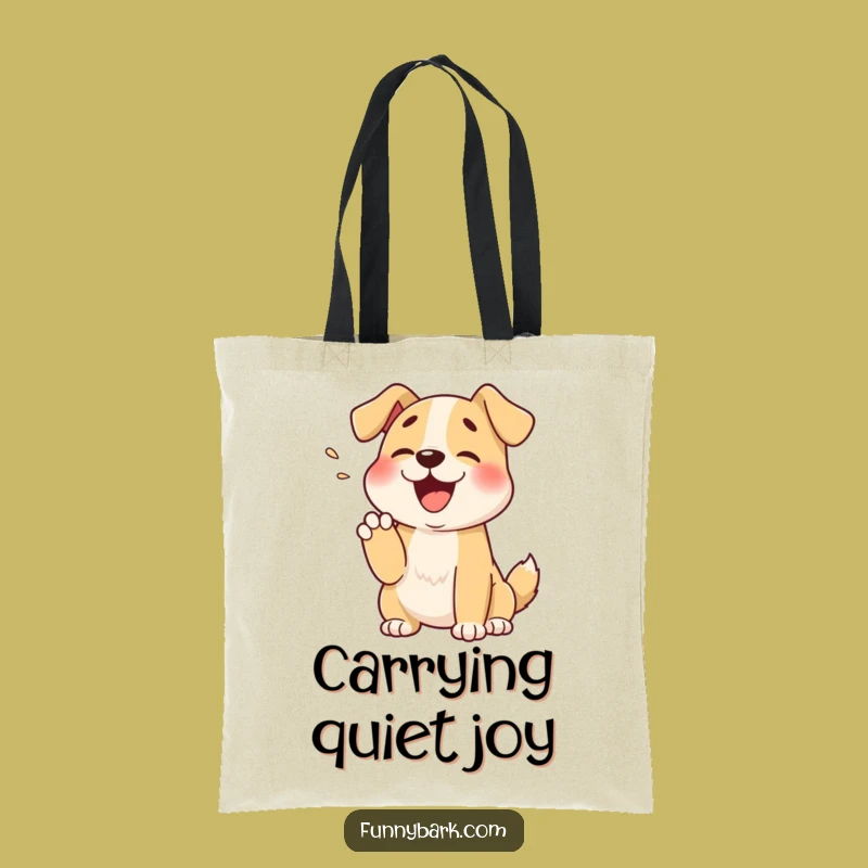 Funny Muffled Bark Dog Paw Tote Bag: Carry Your Secret Smiles