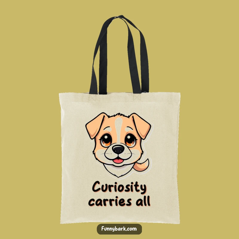 Funny Dog Head Tote Bag - Curious & Cheerful!