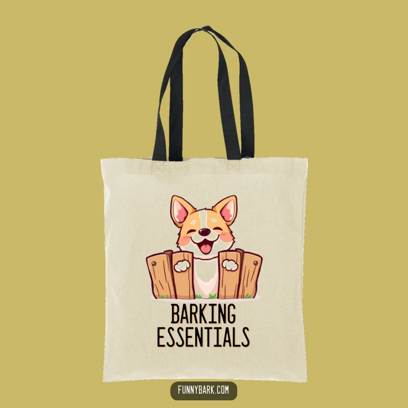 Funny Barking Dog Tote Bag - Energetic Pup Carry-All