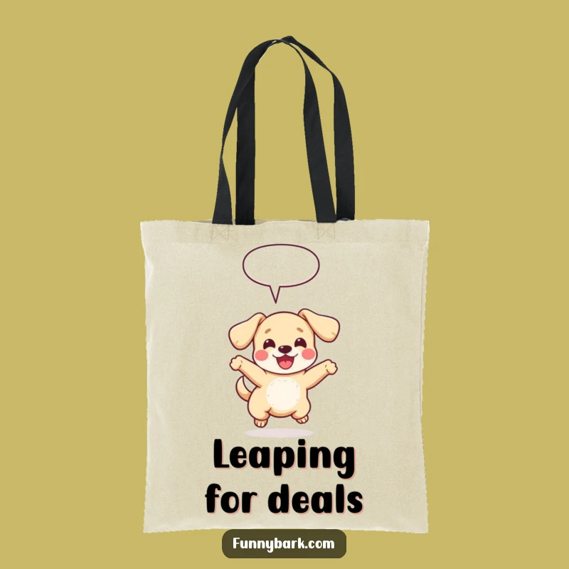 Funny Dog Leap Tote Bag: Carry Your Essentials with Pup-tastic Style
