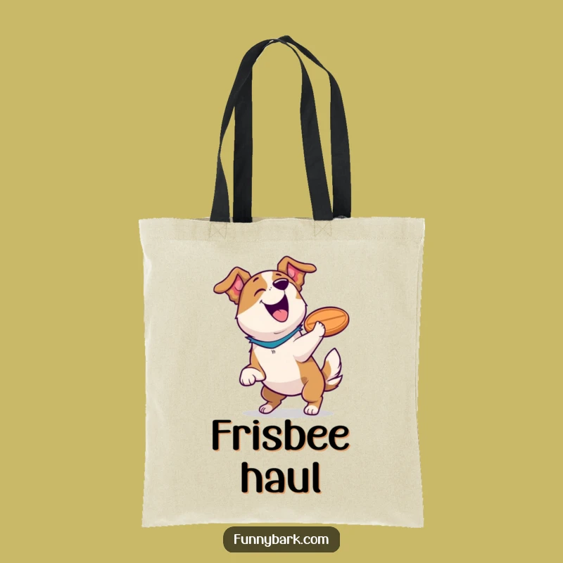 Funny Frisbee Dog Tote Bag: Carry Your Laughs & Your Essentials Gift