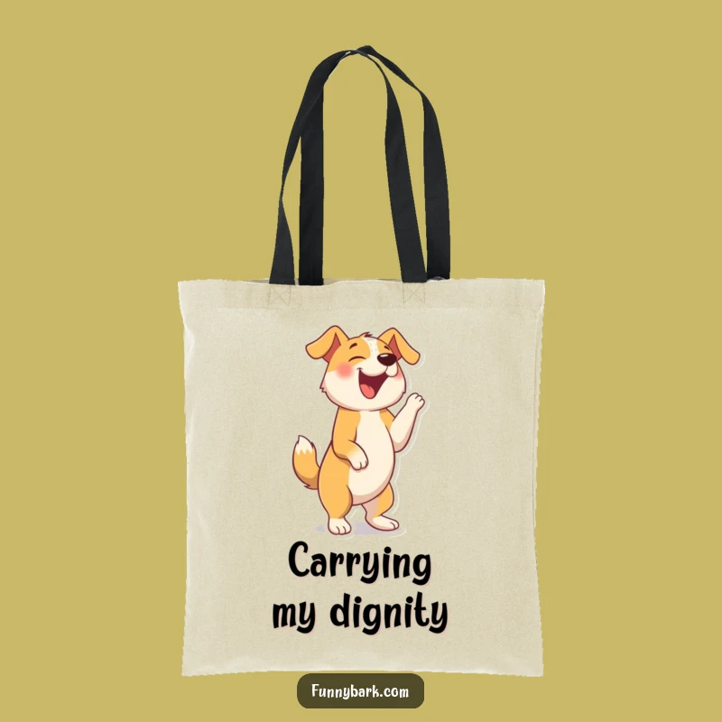 Funny Upright Dog Tote Bag: Carry Your Joyful Bark with You